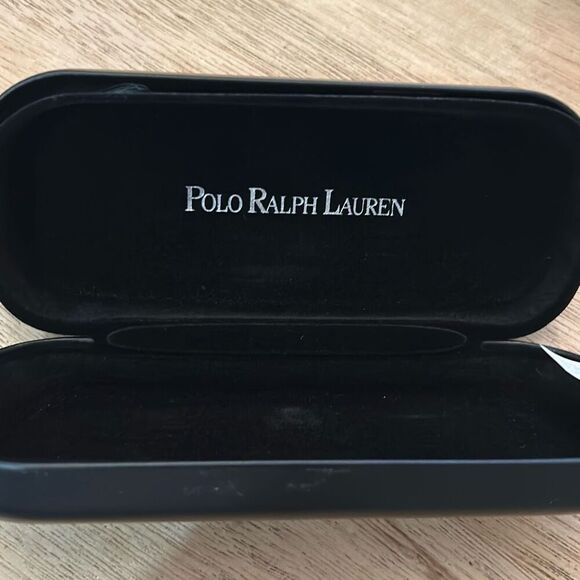 Polo Ralph Lauren eyeglasses/sunglass case clam shell black hard case - Picture 3 of 6